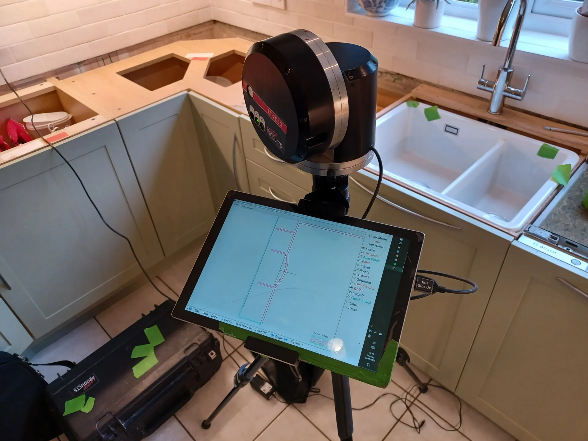 Laser templating